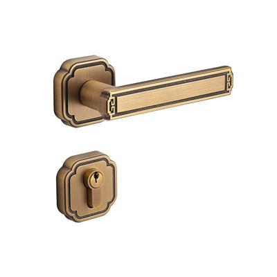 工厂货室源用全铜内门锁通新中式卧室门对把手开门分体房门锁具