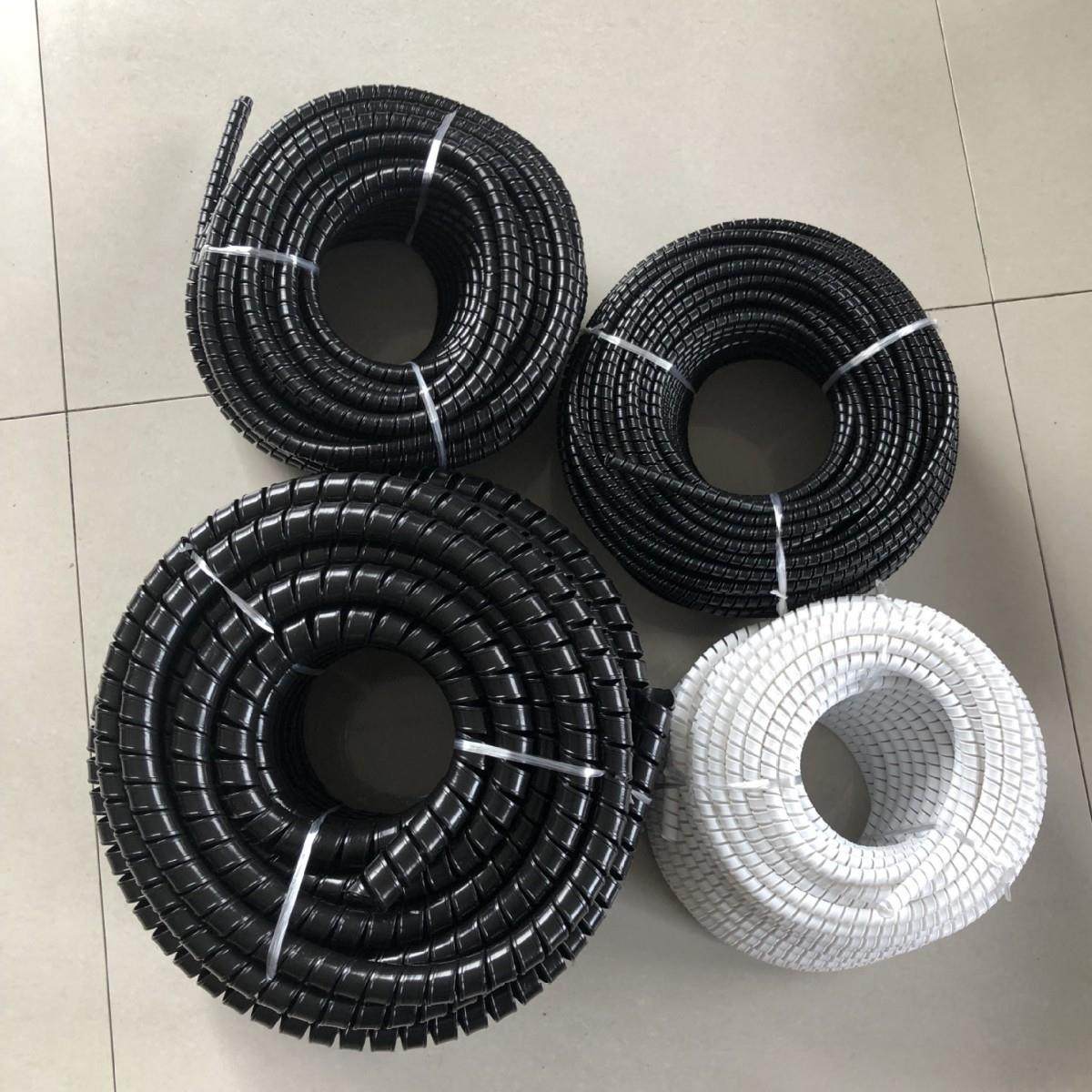 双边缠绕管阻燃UL-94 V0 材质改性PP穿线波纹管柔韧线束