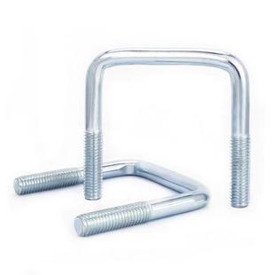 镀蓝白锌直角U型螺栓U形螺丝管卡管夹固定卡扣M6M8M10M12