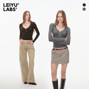 v领内搭高级感黑色修身 女2026新款 小个子春 LABS针织打底衫 LEIYU