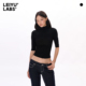 T恤女秋装 LEIYU LABS半高领针织中袖 2025欧美ins紧身辣妹高腰上衣