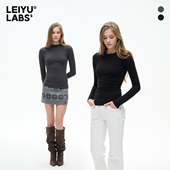 LABS圆领德绒打底衫 女2025年冬季 新款 LEIYU 保暖高弹修身 正肩上衣