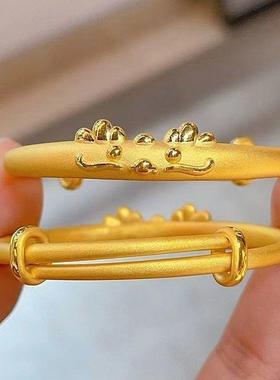 2025新款黄金色生肖龙宝宝手镯本命年小金龙手环儿童宝宝周岁礼物