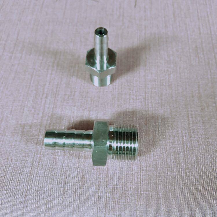 不锈钢宝塔接头 G1/2-14mm 外螺纹G1/2 宝塔头外径14mm 可接软管