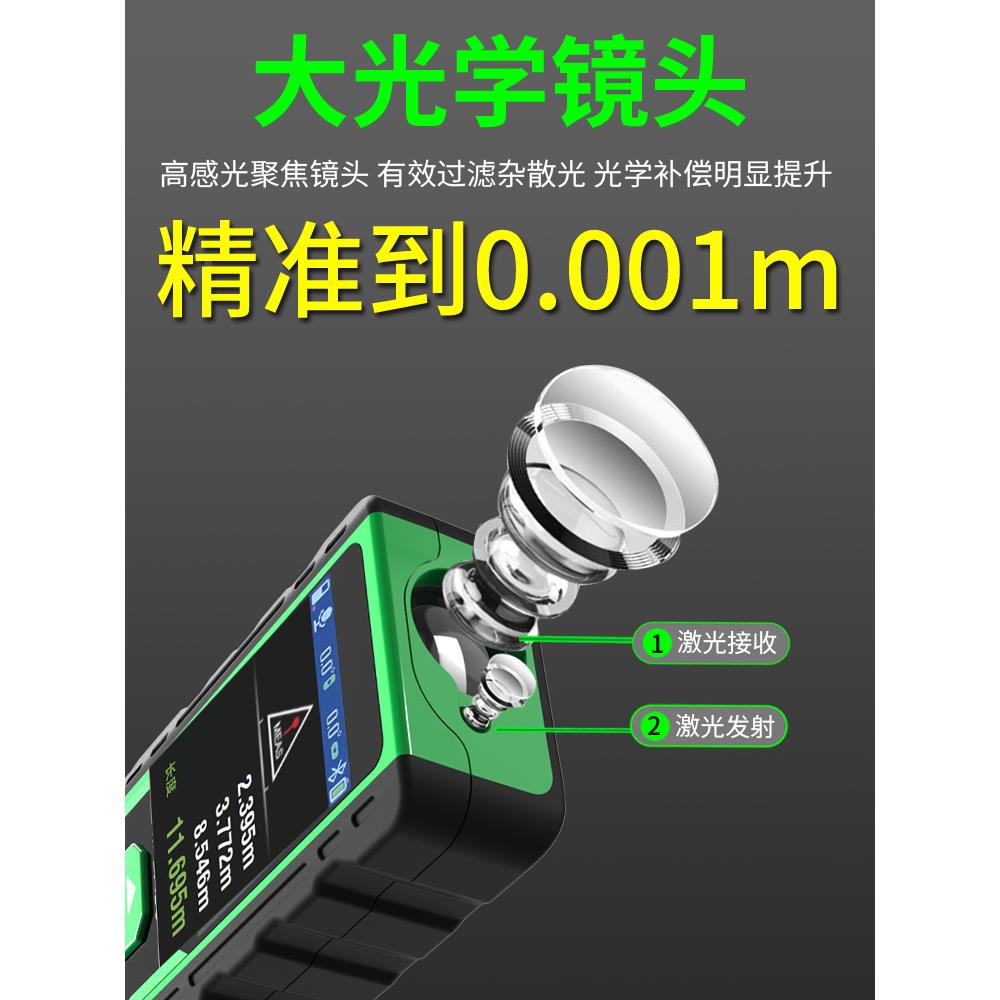 精明鼠绿光室外激光测距仪户外高精度手持红外线距离测量仪电子尺