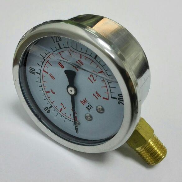 充油压力表 200psi 14bar 直径61mm_63mm YN-63 YN-60 径向 PT1/4