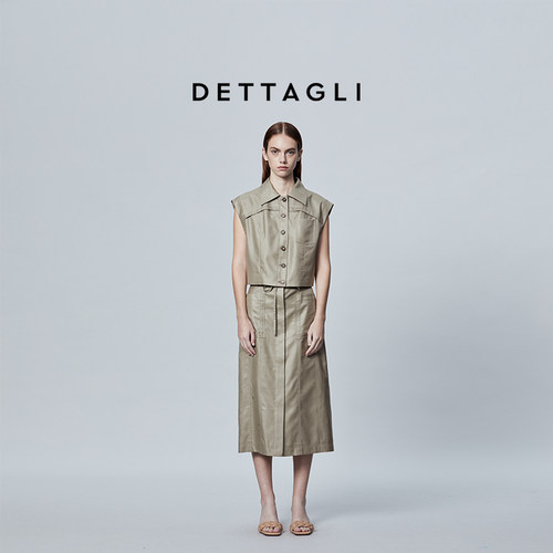 Dettagli/迪塔莉春夏季新款休闲时尚贴袋半身裙女