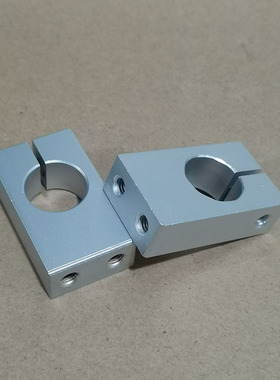 WQMU薄支柱固定夹带螺纹平行导向轴光轴支座管夹轴承座轴定位支架