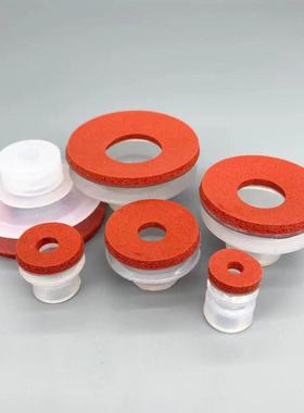 无痕海绵真空吸盘机械透明气动硅胶大头吸嘴全系列安装孔ø5MM8mm