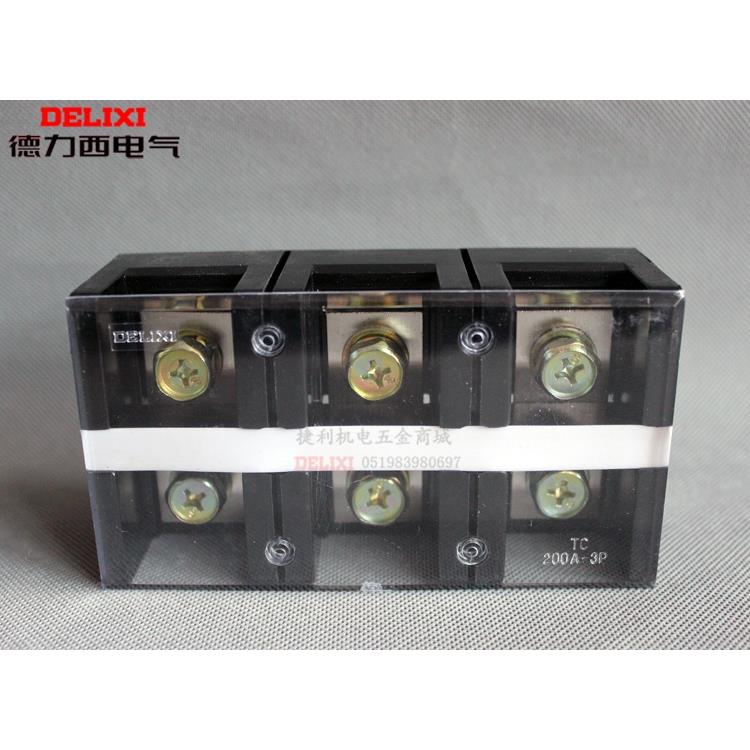 德力西TC-4003 3P400A接线排3位铜件接线柱 固定式大电流接线端子