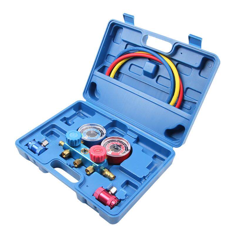 路虎R1234yf冷媒汽车空调加氟表 压力表双表阀空调加氟工具套装