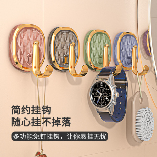 轻奢挂钩粘胶强力承重墙上免打孔卫生间粘钩挂勾墙壁钩子无痕粘贴