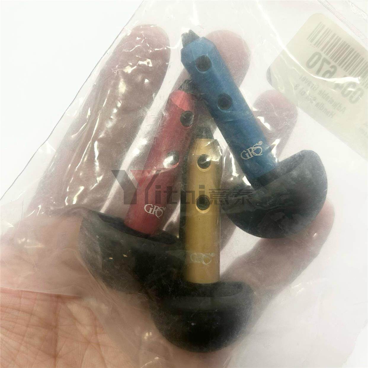 GRS可调节三色经典雕刻手柄 3支套装 辘珠边手柄有货金属雕刻手柄