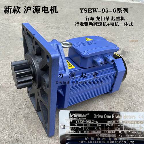 YSEW-95LZ-6 0.8KW 新款沪源驱动一体式龙门起重机行走三合一电机