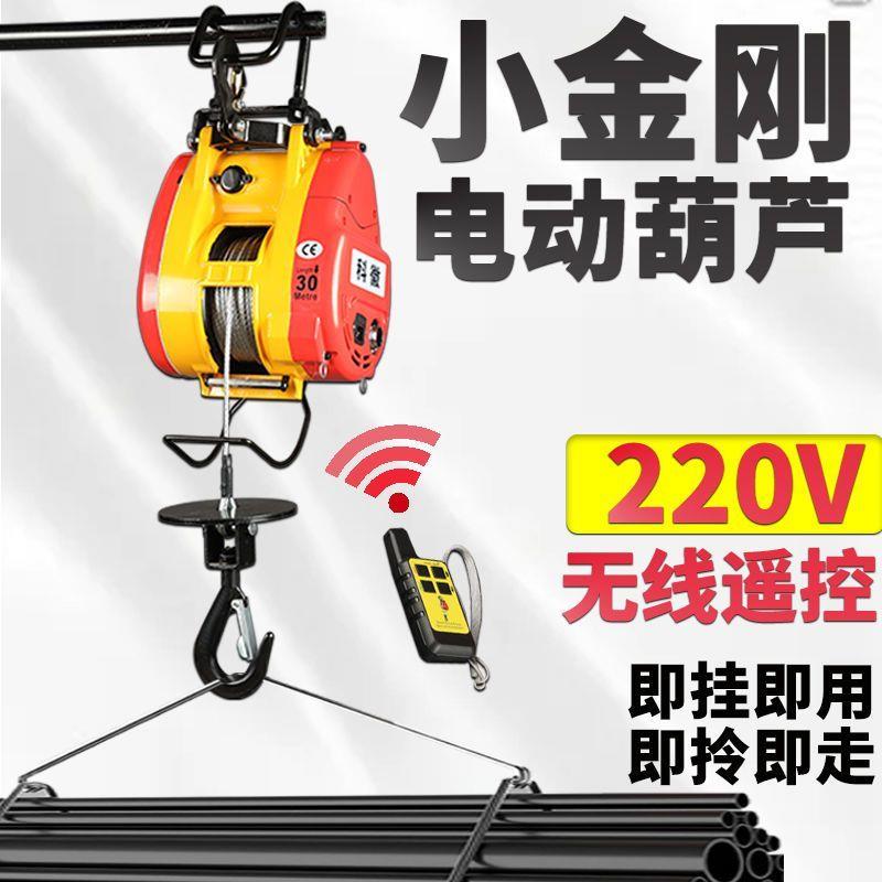 小金刚电动葫芦220v悬挂式微型吊机升降遥控便携式提升机电动葫芦