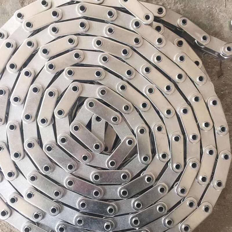 定制不锈钢传送链条输送机配件多规格大节距工业弯板传送链条滚子