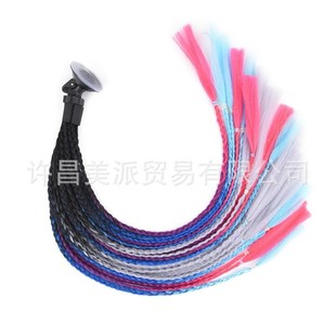 滑雪头盔装饰品电动摩托车骑手外卖男个性小配件小哥脏辫装备搞怪