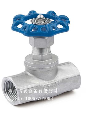 304 316不锈钢B型截止阀J11W-16P丝扣NPT美螺纹G直螺纹DN15 20