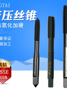 鸿泰 机用 黑色 氮化含钴 挤压丝锥M3-M24 无屑丝攻