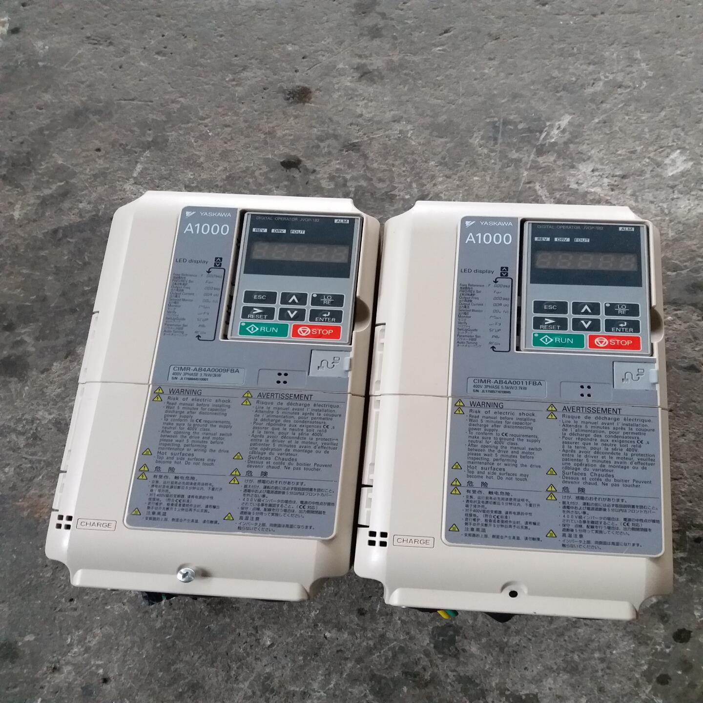 （议价）变频器3.7/5.5KW，拆机安川AB4A0011FBA