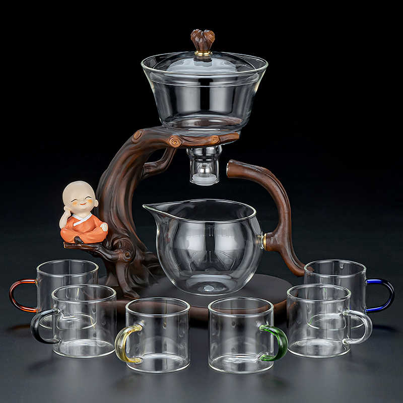 玻璃自动茶具家用轻奢高档磁吸泡茶壶茶杯办公室懒人泡茶神器套装