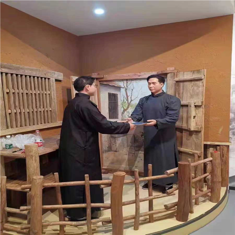 真人蜡像仿真人定制硅胶人物肖像名人古代博物展览馆场景雕塑雕像