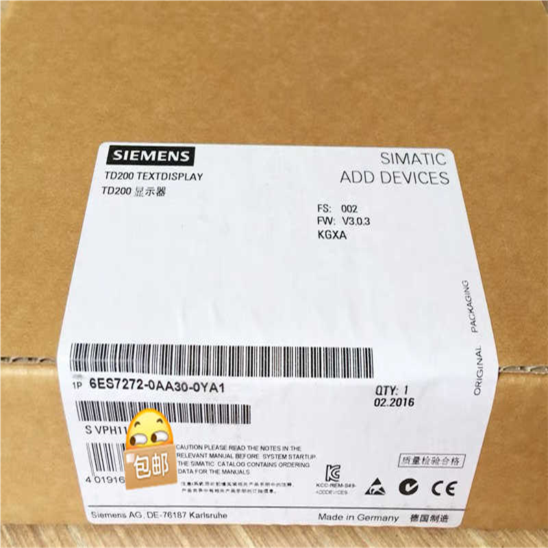 未拆封6ES7272-0AA30-0YA0产品质保一年(崽崽配件）