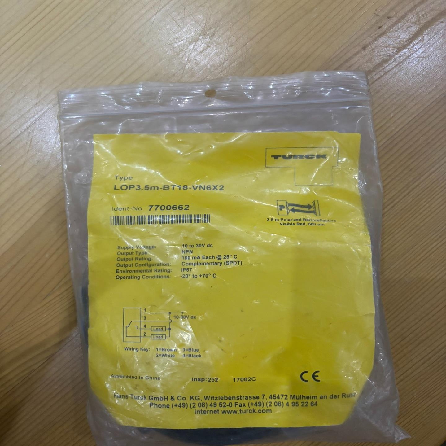 LOP3.5m-BT18-VN6X2 图尔克TURCK 光电(崽崽配件）