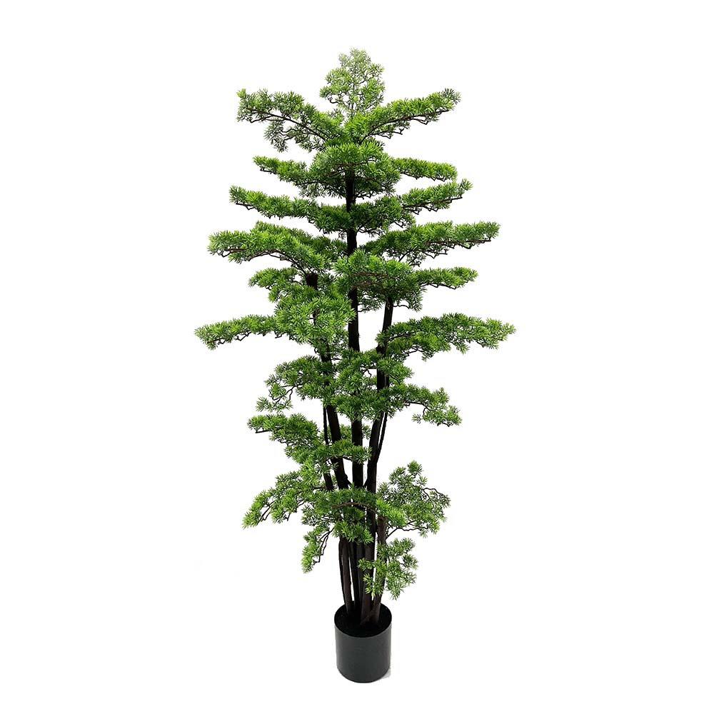 木杆仿真迎客松室内大型绿植盆栽居家客厅门口开业装饰假绿植摆件