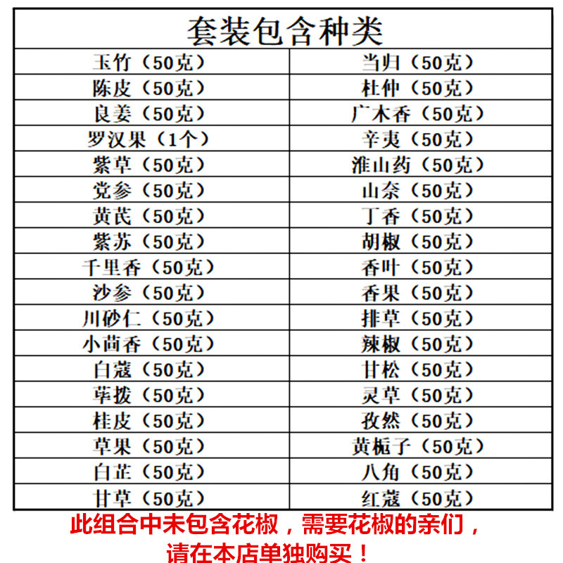 香料调料大全麻辣烫大料组合散装香料串串香调料家用开店秘制配方