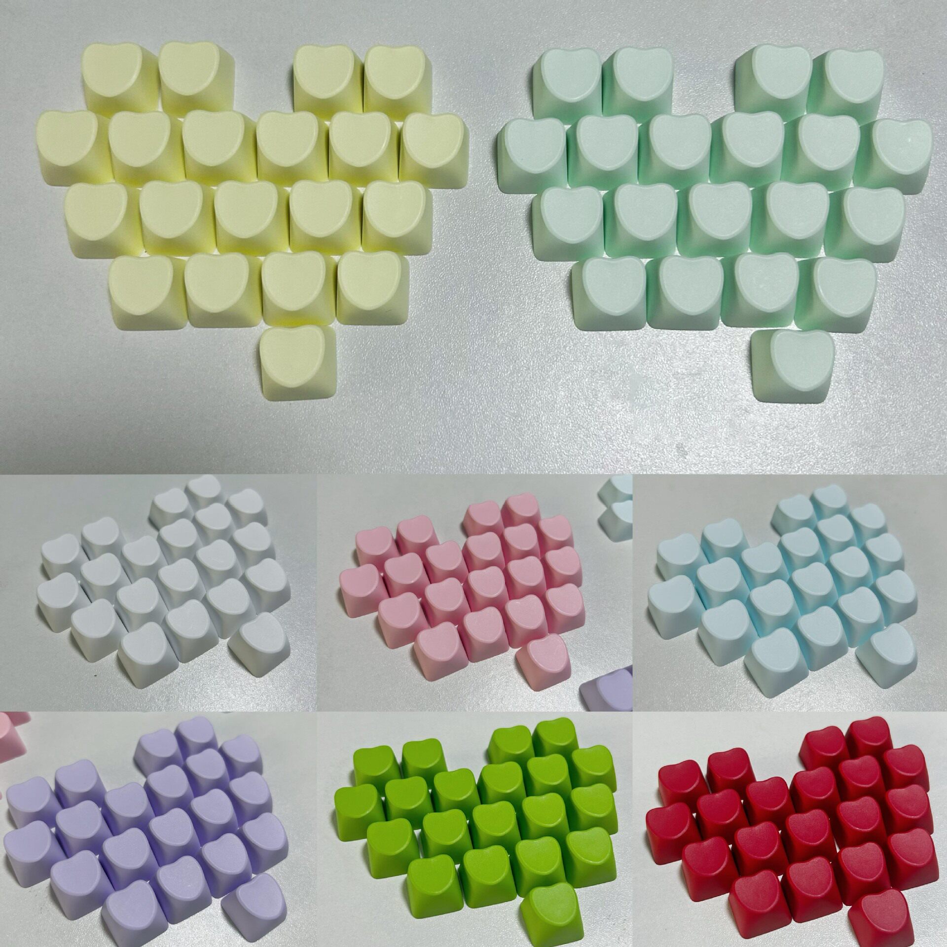 爱心组合通用十字键帽pbt材质