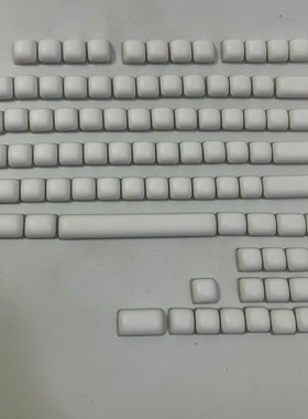 87/91+键馒头无刻键帽极简白色原素材键帽moa高pbt热升华机械键盘