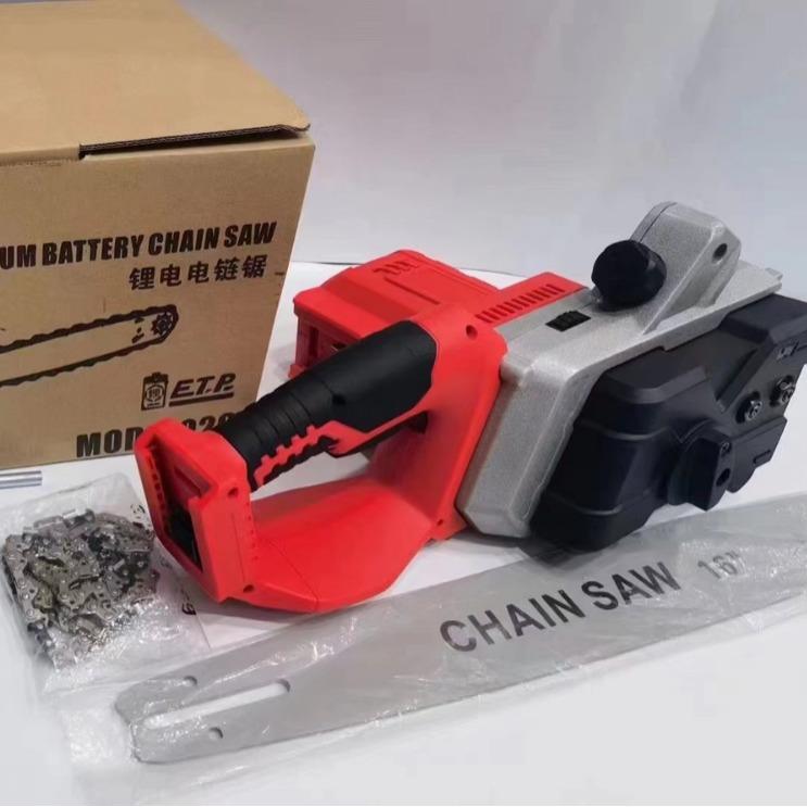 新款大功锂电免安装用电链率锯12寸家户CFH外伐木锯手提式木工锯
