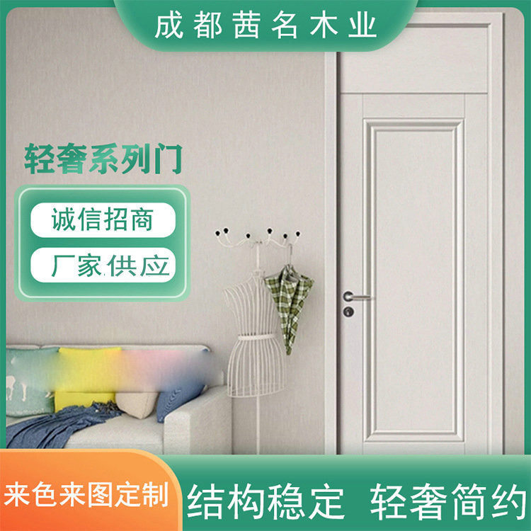 轻奢简约现代实木护板门