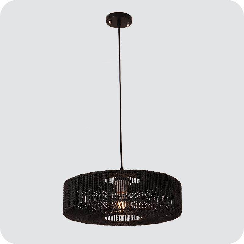 民宿酒店餐厅d吊灯编单头铁艺麻绳灯罩室内中292l山灯具藤藤e艺家,家装灯饰光源,智能吊灯,淘宝优惠券,粉丝福利购,淘宝优惠卷