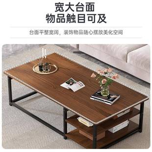 桌客厅家用铁艺矮架小户型置物方桌 茶几简约现代创意沙发吃饭板式