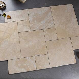 式堡砖姆石瓷砖民宿特色地法砖子母拼咖色洞石莱哑光古堡风莱防滑