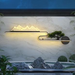 户花别墅围墙室造景壁34946灯院子外防水景观新中外式雪山庭园院