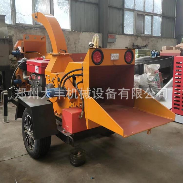 大型木材粉碎设备生产线树枝竹子切片碎枝机柴油园林粉碎机