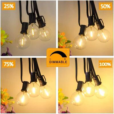 新款户外日LED太阳能串GMCP0灯防4雨E12串灯庭院节G50圣诞装饰