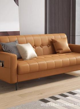 客厅QMU两用户可折叠沙发功能沙发床实木多小型代简约奶油现风网