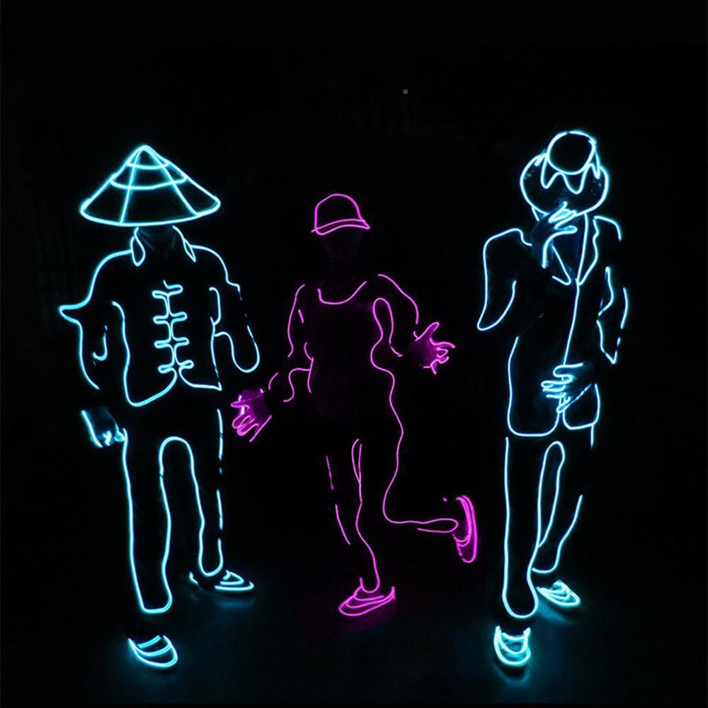 MQGLJ荧光舞台演出服装道具el优质冷光炫荧光蹈线酷表舞演年会节