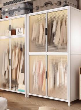 钢制衣柜童家用卧室衣物被子收纳柜儿落衣橱出租房防地储WBO尘物