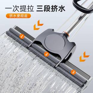 滚洗轮挤水胶棉吸水916懒人家用一拖净手 海绵拖把免大号0225新款