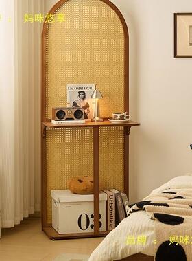 新中式屏隔断客架遮挡厅玄关家用日式卧室藤编置物入户简约风NVN