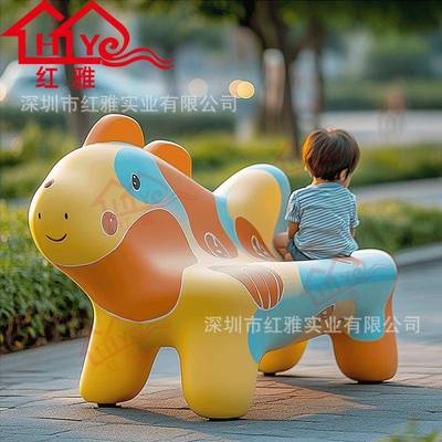 户外创意卡YIDU008通动物造型休闲椅公园区儿趣童椅味景座游乐园