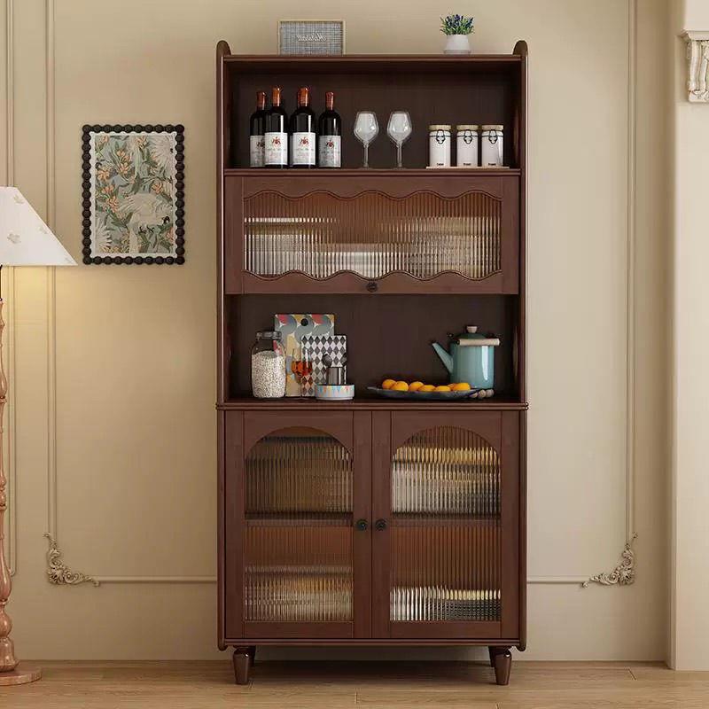 餐边柜现体代简一靠柜墙高柜约厨房储物柜橱实木框客厅茶水MS-908