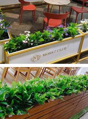 仿真綠植花栏绿植装饰花箱花厅槽售楼部餐假隔断套装娟RYH花长栅