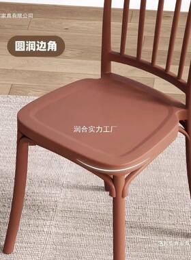 塑料子靠背椅家用新款餐桌椅商用吃饭椅凳温子QPT中古莎子椅客厅
