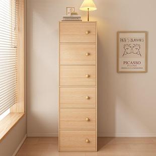 实木芯五斗厅柜卧收纳子置物柜QLA家用斗室橱客窄立柜靠墙小柜储j